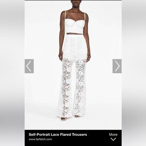 Self portrait white lace two piece set